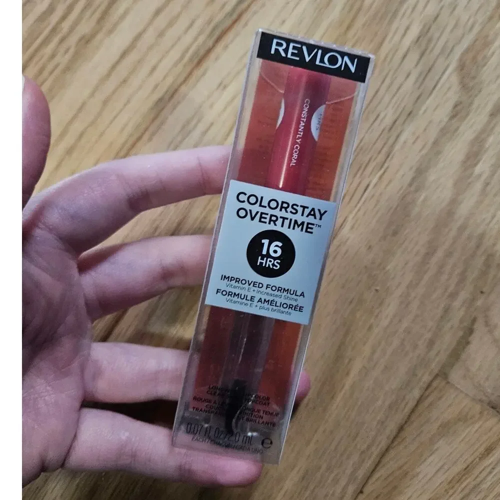 Revlon Colorstay Overtime Longwear Lipcolor Clear Shine Topcoat Constantly Coral